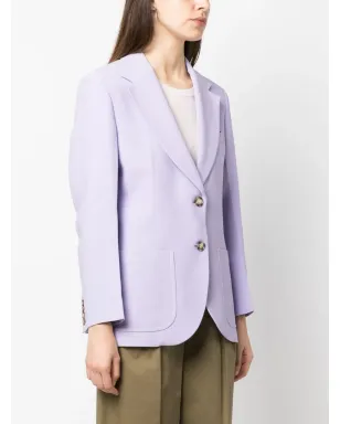 Victoria Beckham notched-lapels single-breasted blazer - Purple - サムネイル3