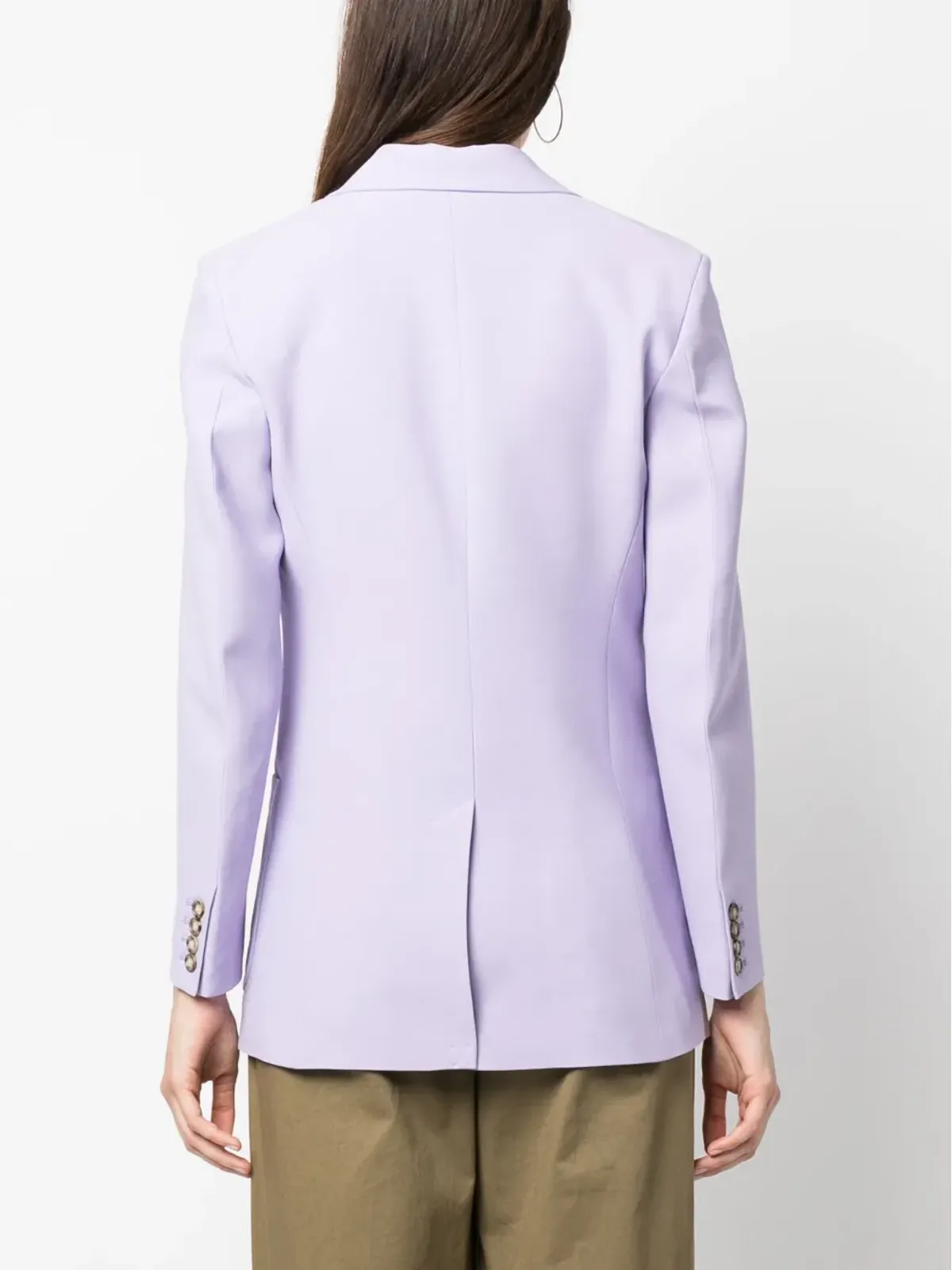 Victoria Beckham notched-lapels single-breasted blazer - Purple - 画像4