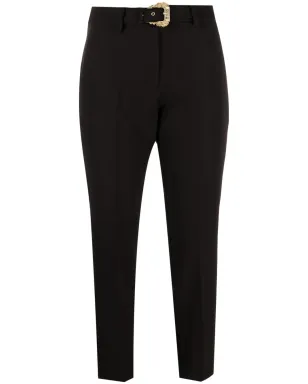 Versace Jeans Couture ベルト付きクロップドパンツ - ブラック - サムネイル1