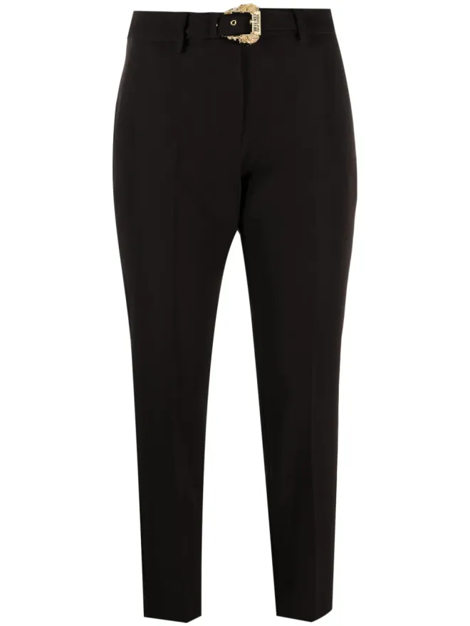 Versace Jeans Couture Versace Jeans Couture ベルト付きクロップドパンツ - ブラックの商品画像