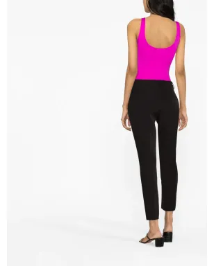Versace Jeans Couture ベルト付きクロップドパンツ - ブラック - サムネイル3