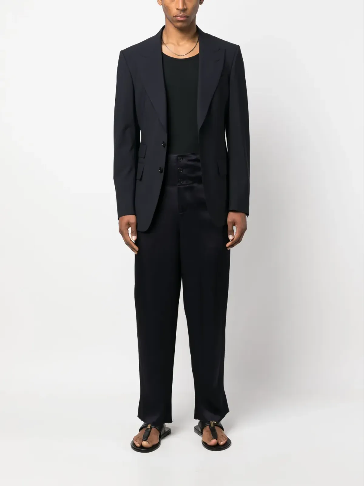Saint Laurent シルク テーラードパンツ - 画像2