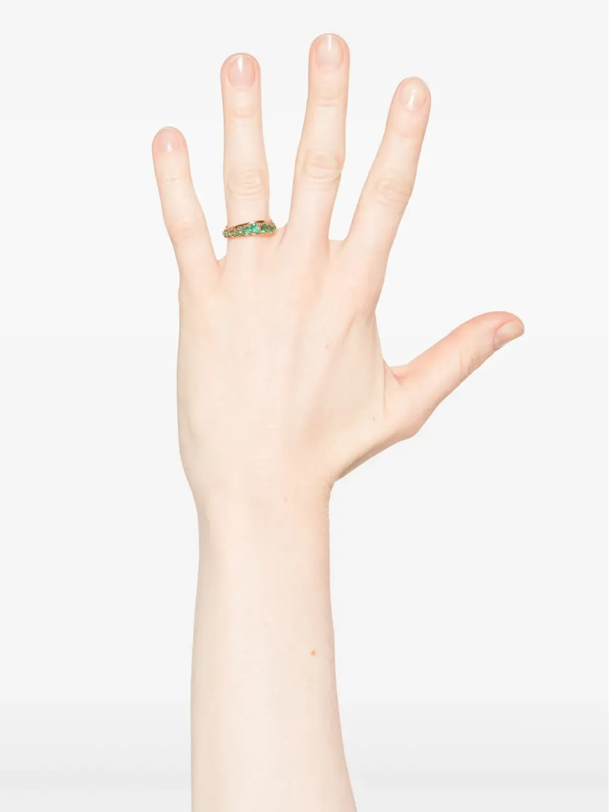 Fernando Jorge 18K ローズゴールド ストリームウェーブ エメラルド リング - ピンク - 画像2