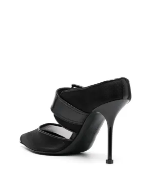 Alexander McQueen パンクメッシュ ポインテッドトゥ ミュール - ブラック - サムネイル3