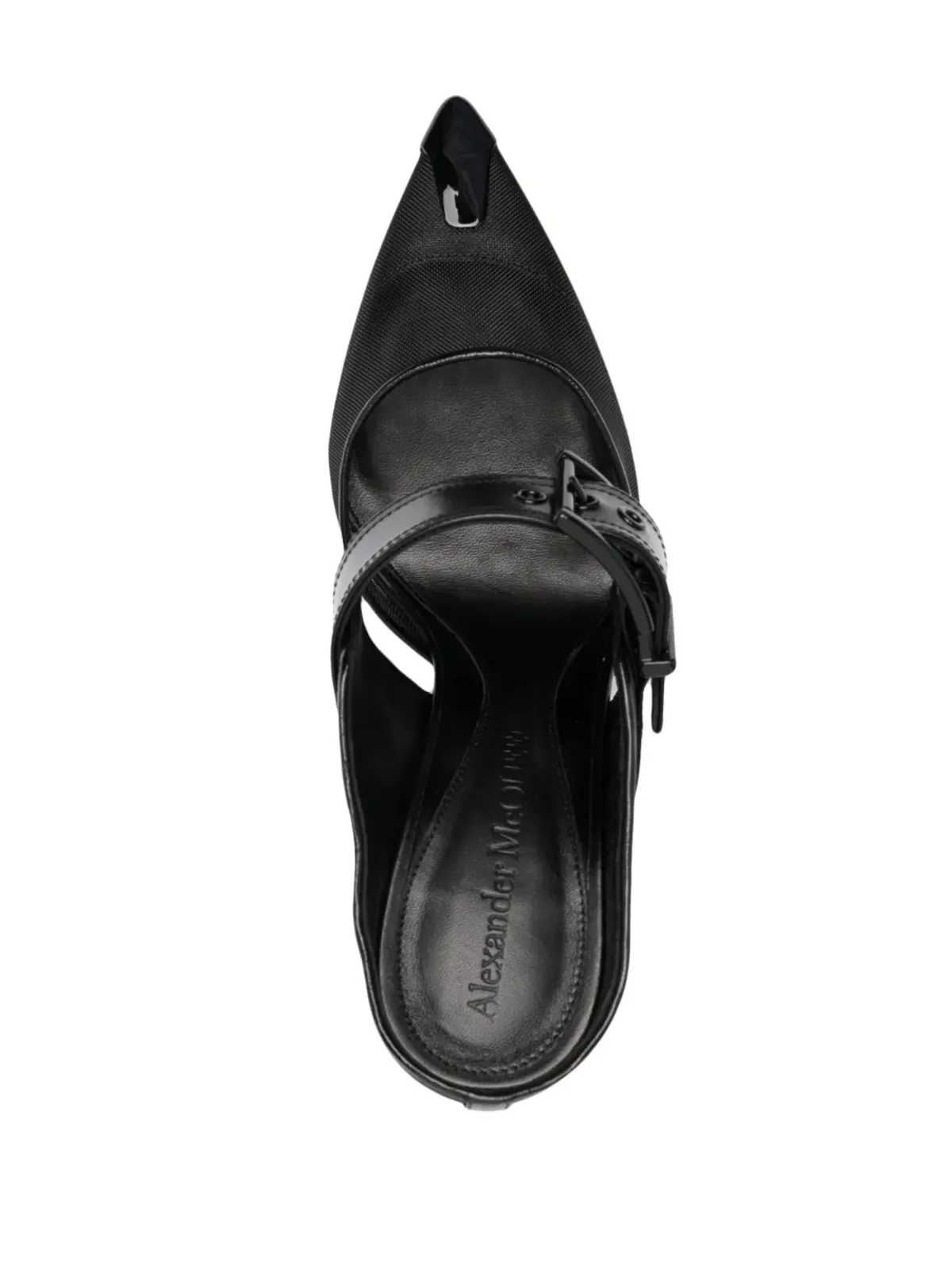 Alexander McQueen パンクメッシュ ポインテッドトゥ ミュール - ブラック - 画像4