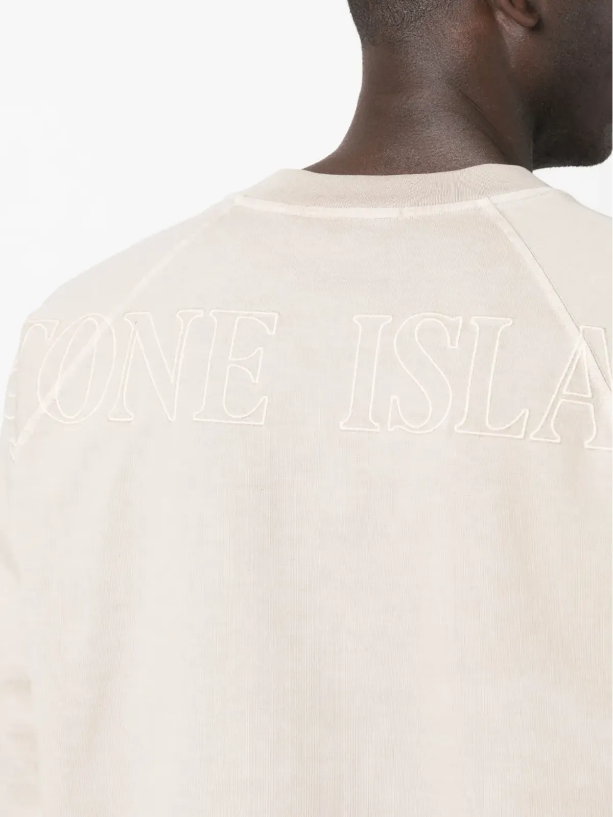 Stone Island ロゴ刺繍コットン スウェットシャツ - 画像5