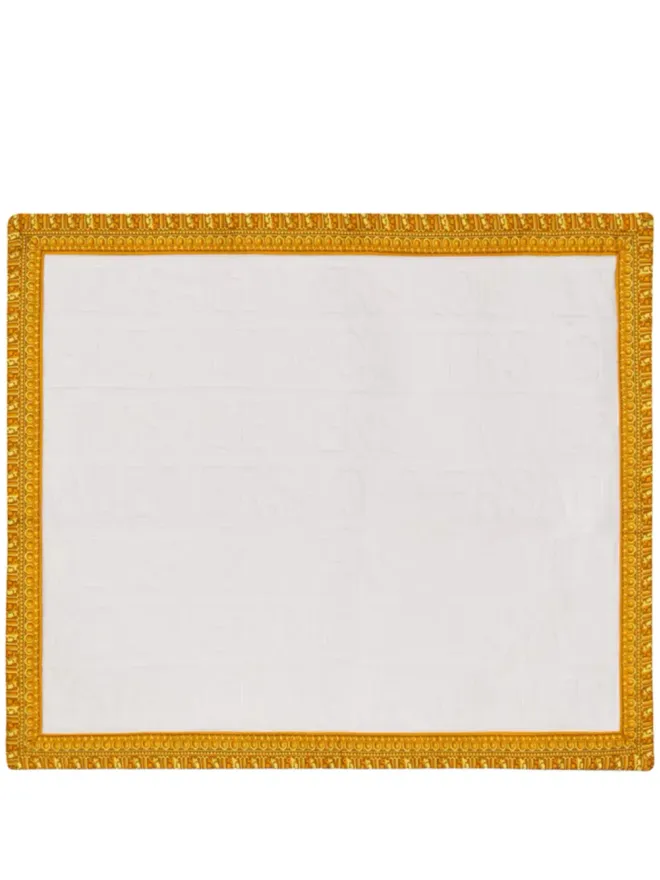 VERSACE Versace baroque-print trim bath mat - Whiteの商品画像
