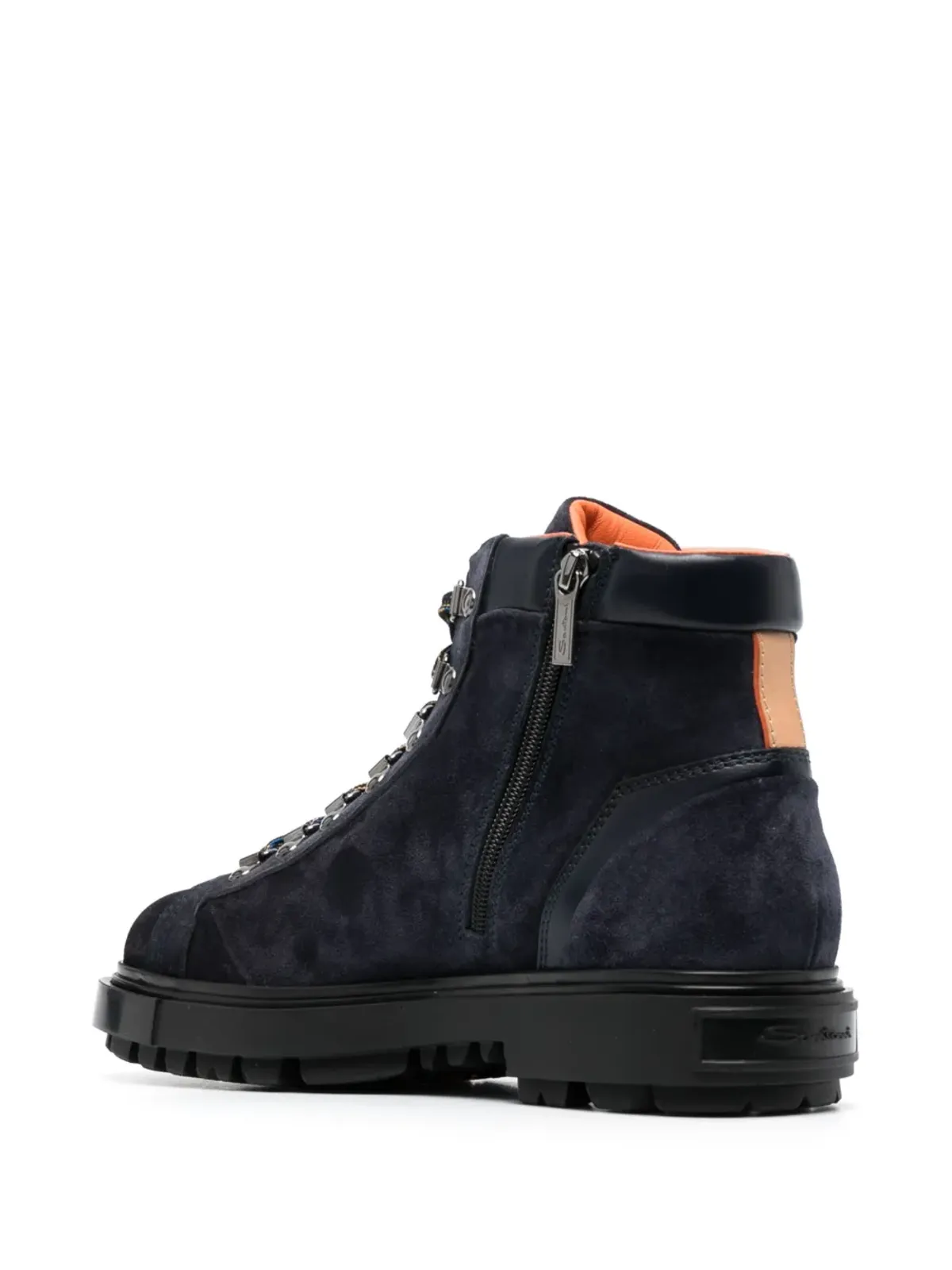 Santoni スエード レースアップ ブーツ - 画像3