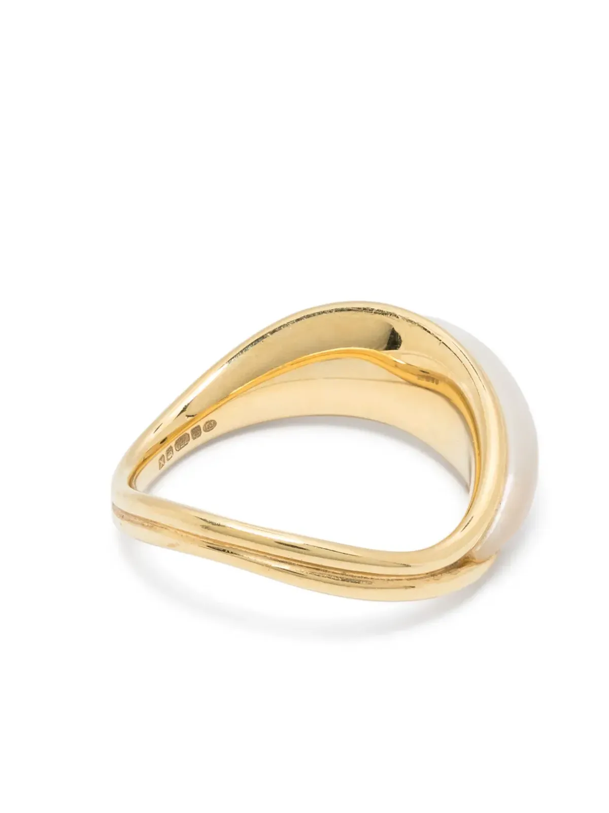Fernando Jorge 18K イエローゴールド ストリームウェーブ マザーオブパール リング - 画像3