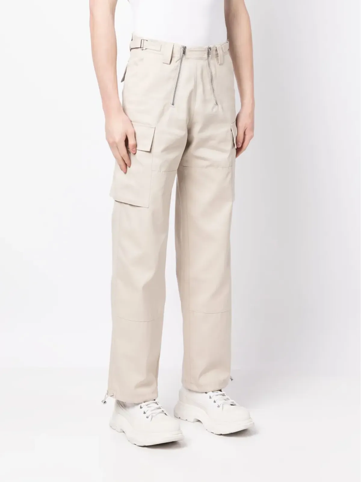 GmbH ロゴパッチ チノパンツ - 画像3