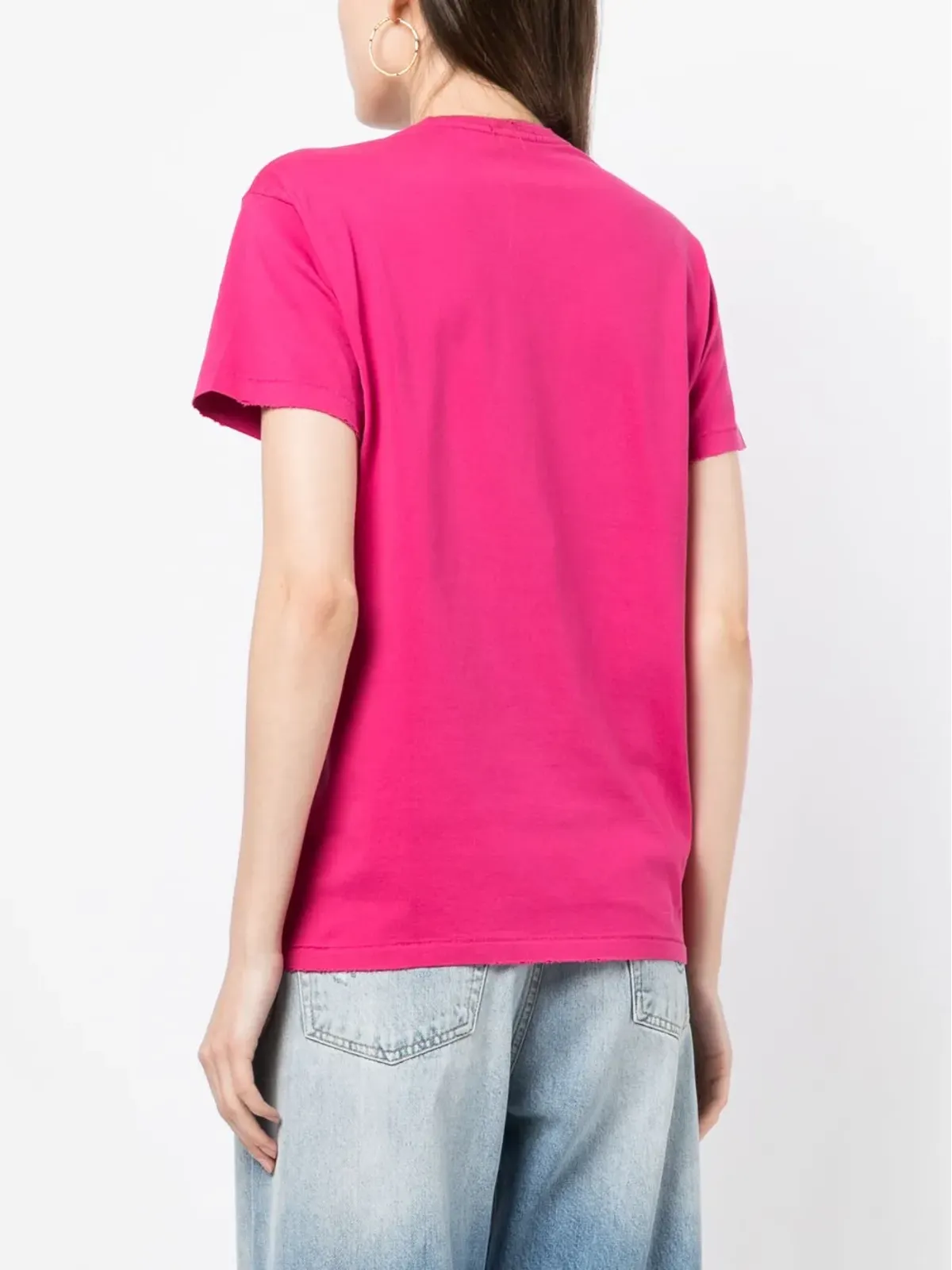R13 テキストプリント コットン Tシャツ - ピンク - 画像4