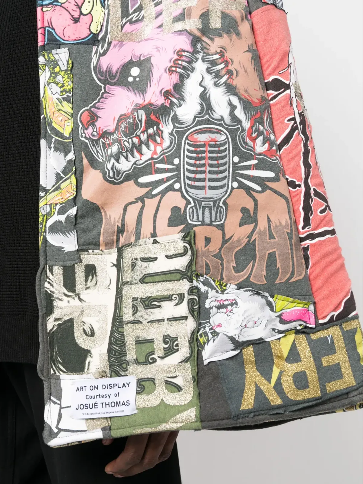 GALLERY DEPT. ロゴパッチワーク コットン ケープ - ブラック - 画像5