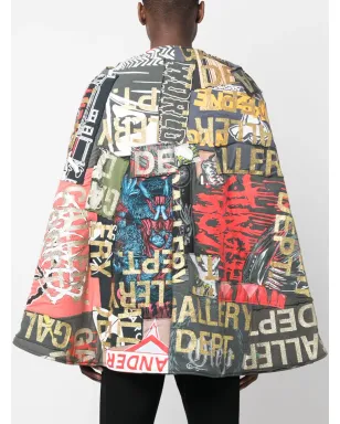 GALLERY DEPT. ロゴパッチワーク コットン ケープ - ブラック - サムネイル4