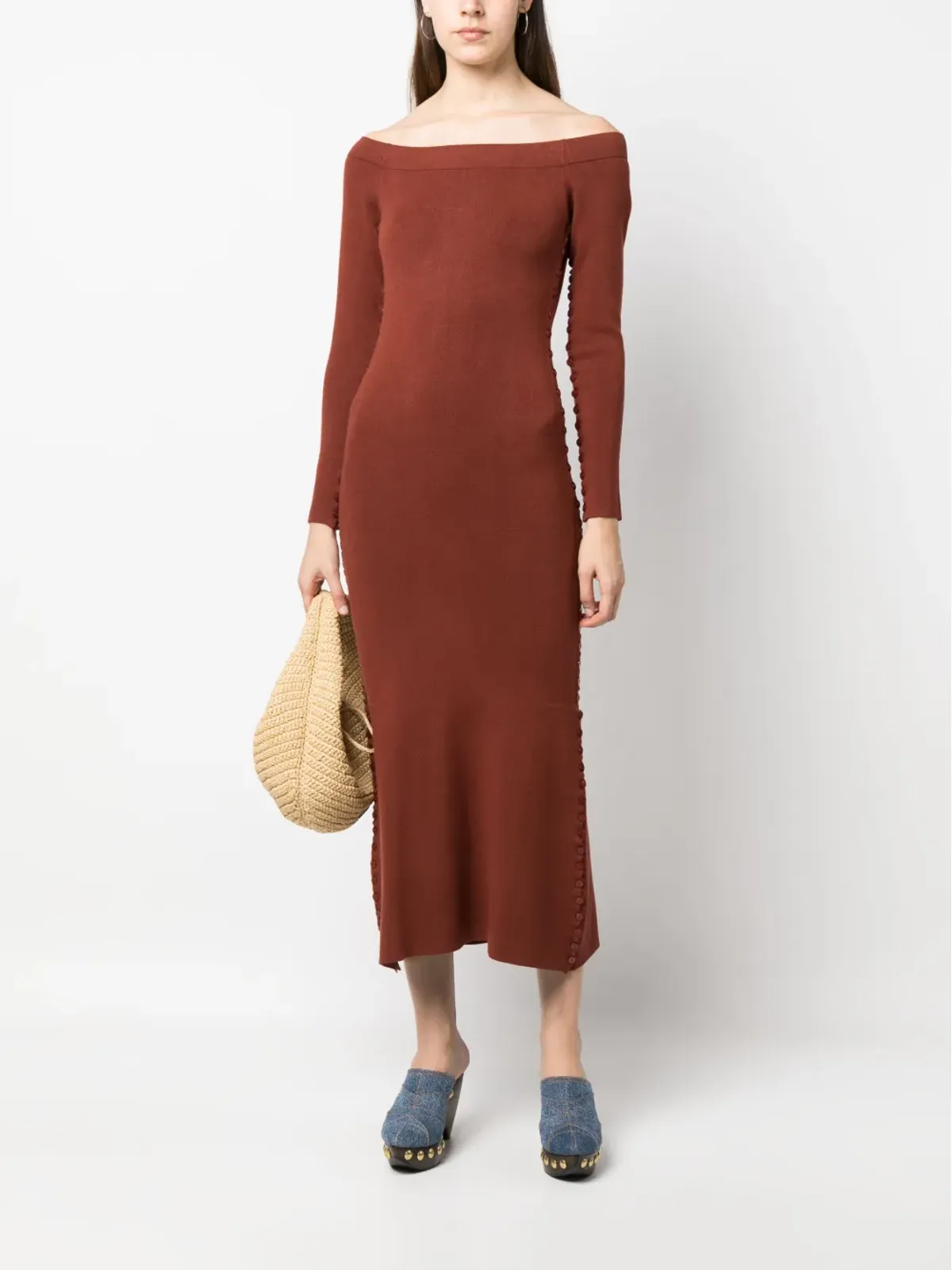 Altuzarra 長袖ニットミディドレス - オレンジ - 画像2