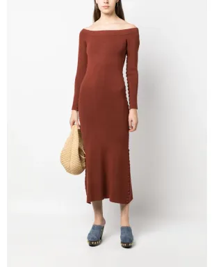 Altuzarra 長袖ニットミディドレス - オレンジ - サムネイル2