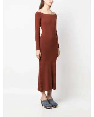 Altuzarra 長袖ニットミディドレス - オレンジ - サムネイル3