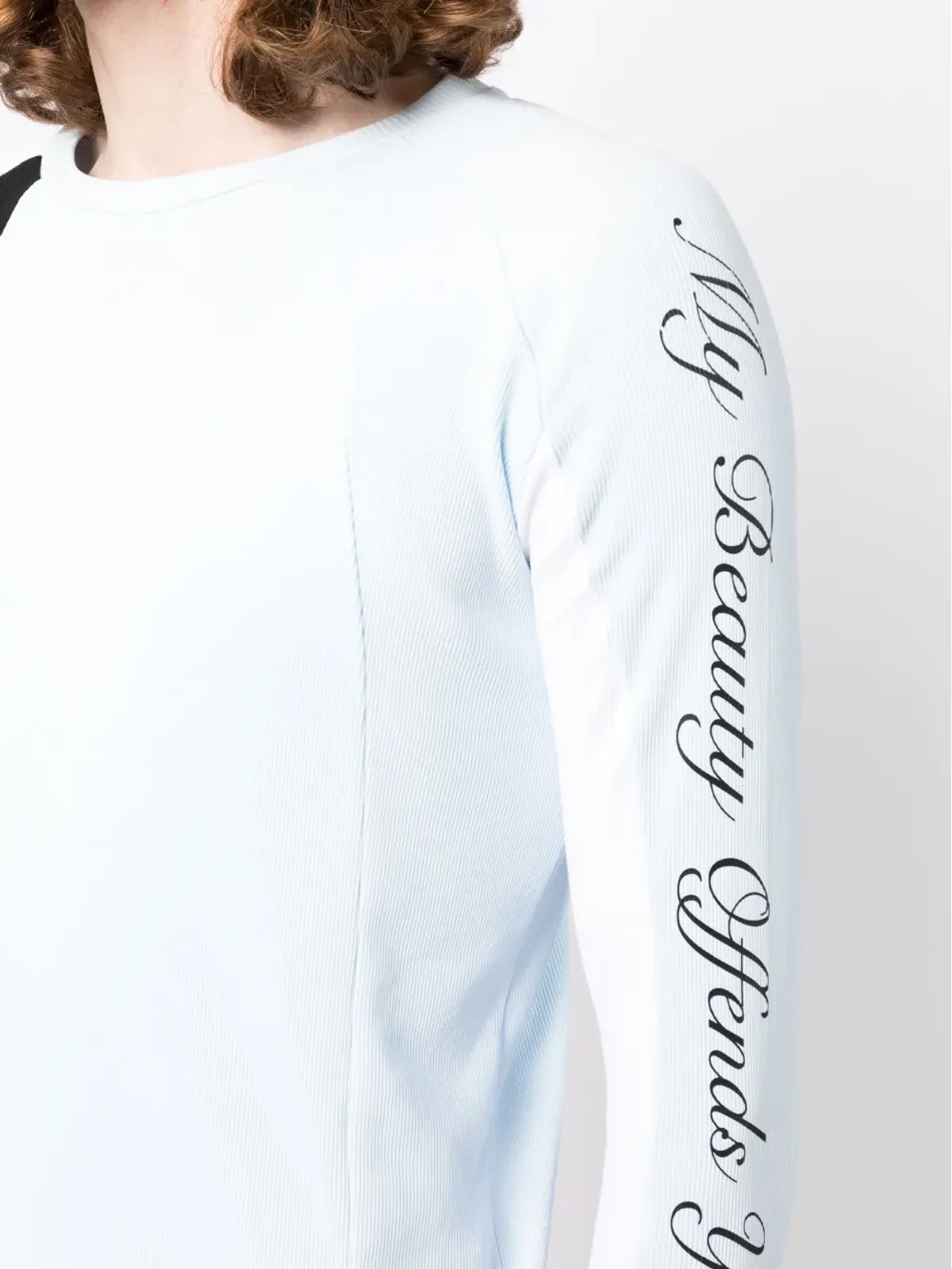 GmbH ロゴプリント長袖Tシャツ - ブルー - 画像5