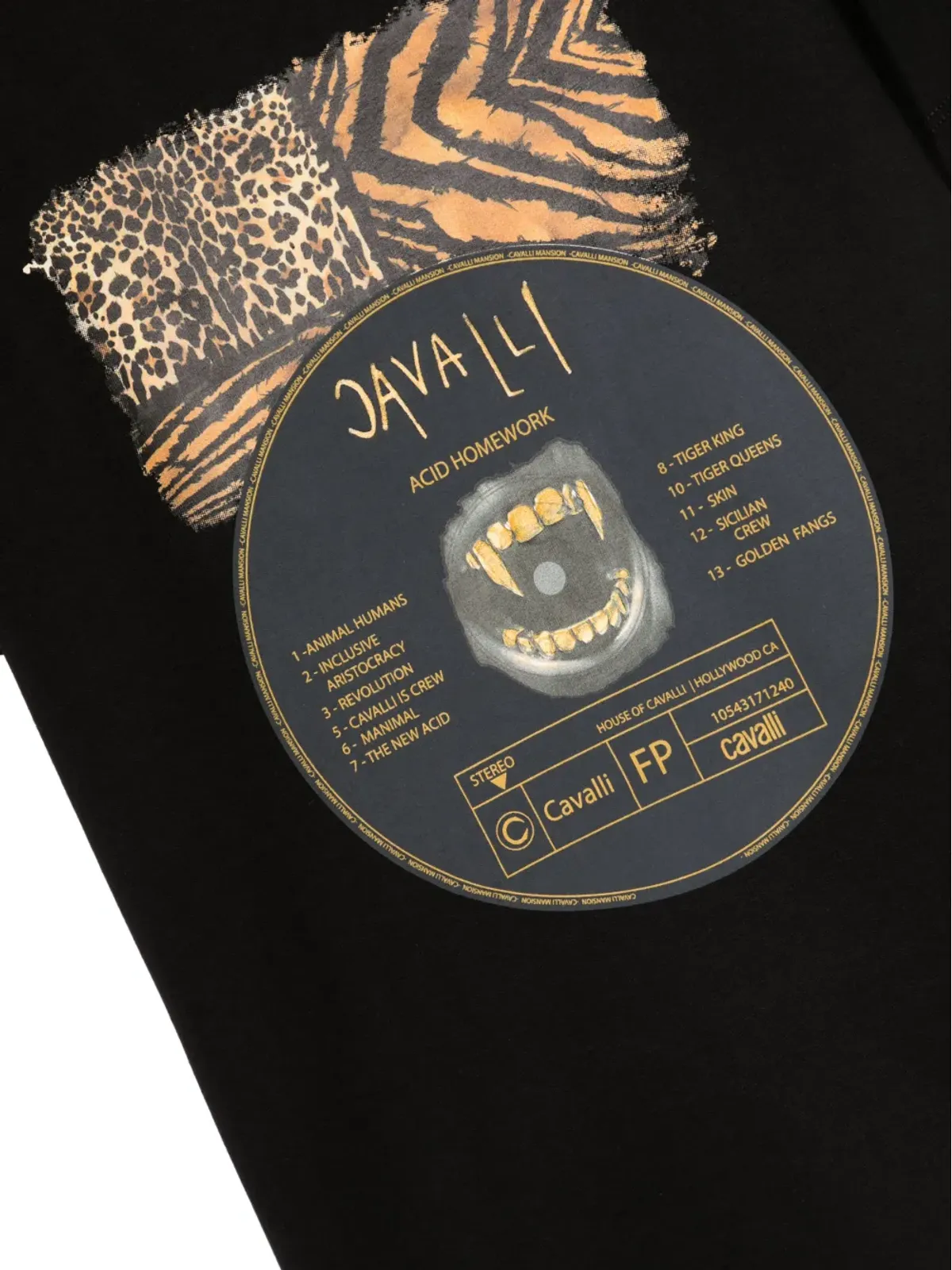 Roberto Cavalli Junior グラフィックプリント コットン Tシャツ - ブラック - 画像3