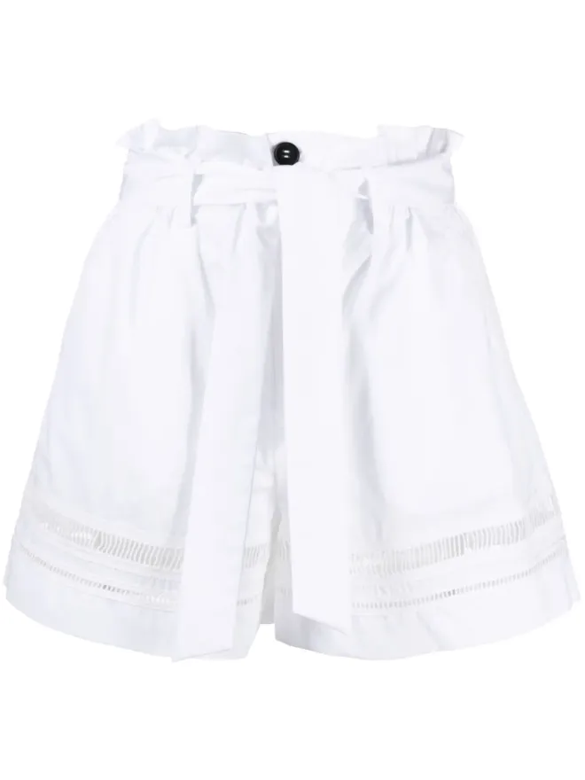 Lorena Antoniazzi Lorena Antoniazzi ベルト付きコットンショーツ - Whiteの商品画像