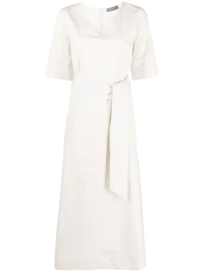 Lorena Antoniazzi Lorena Antoniazzi ベルト付きミディドレスの商品画像