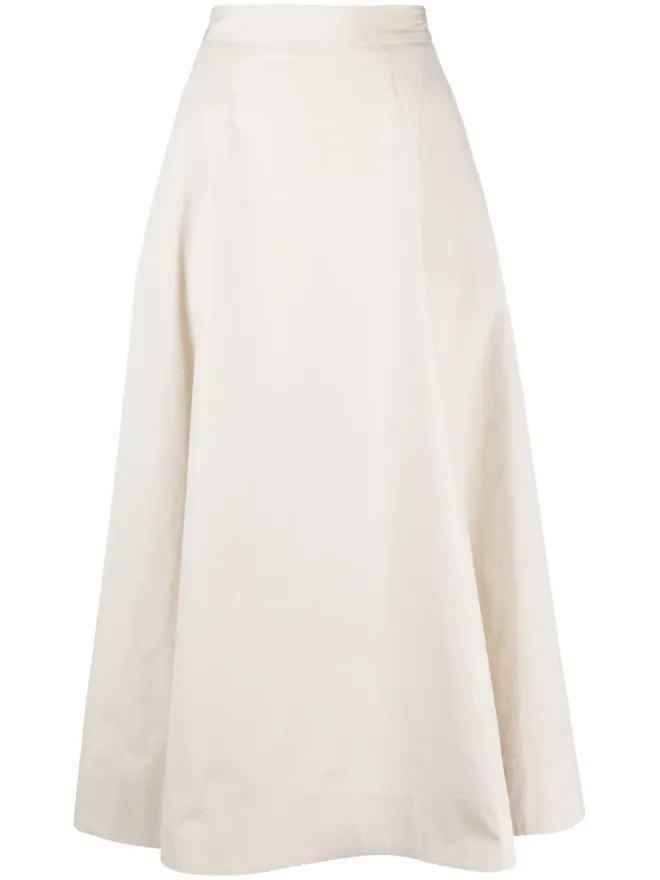 Lorena Antoniazzi Lorena Antoniazzi プリーツコットンミディスカート - ニュートラルカラーの商品画像