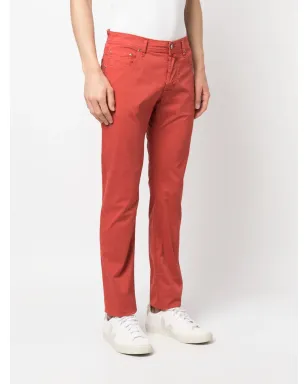 Jacob Cohën Bard cotton gabardine trousers - Red - サムネイル3