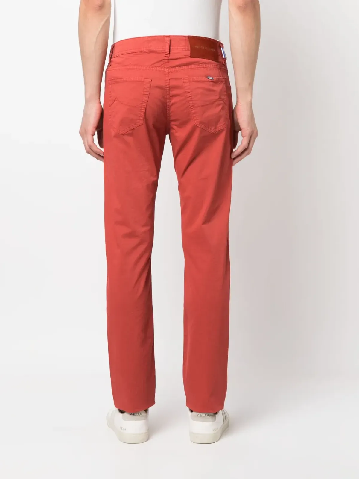 Jacob Cohën Bard cotton gabardine trousers - Red - 画像4