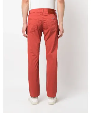 Jacob Cohën Bard cotton gabardine trousers - Red - サムネイル4