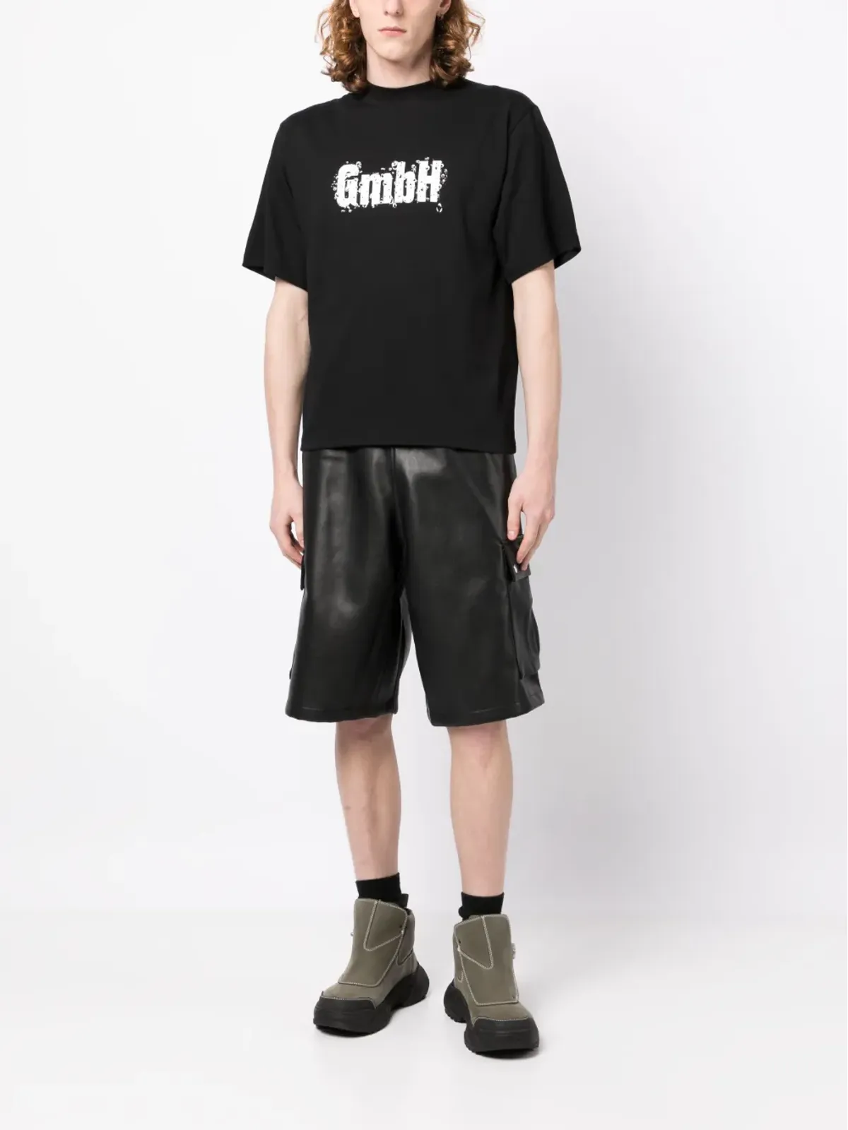 GmbH ロゴプリント クルーネック Tシャツ - 画像2