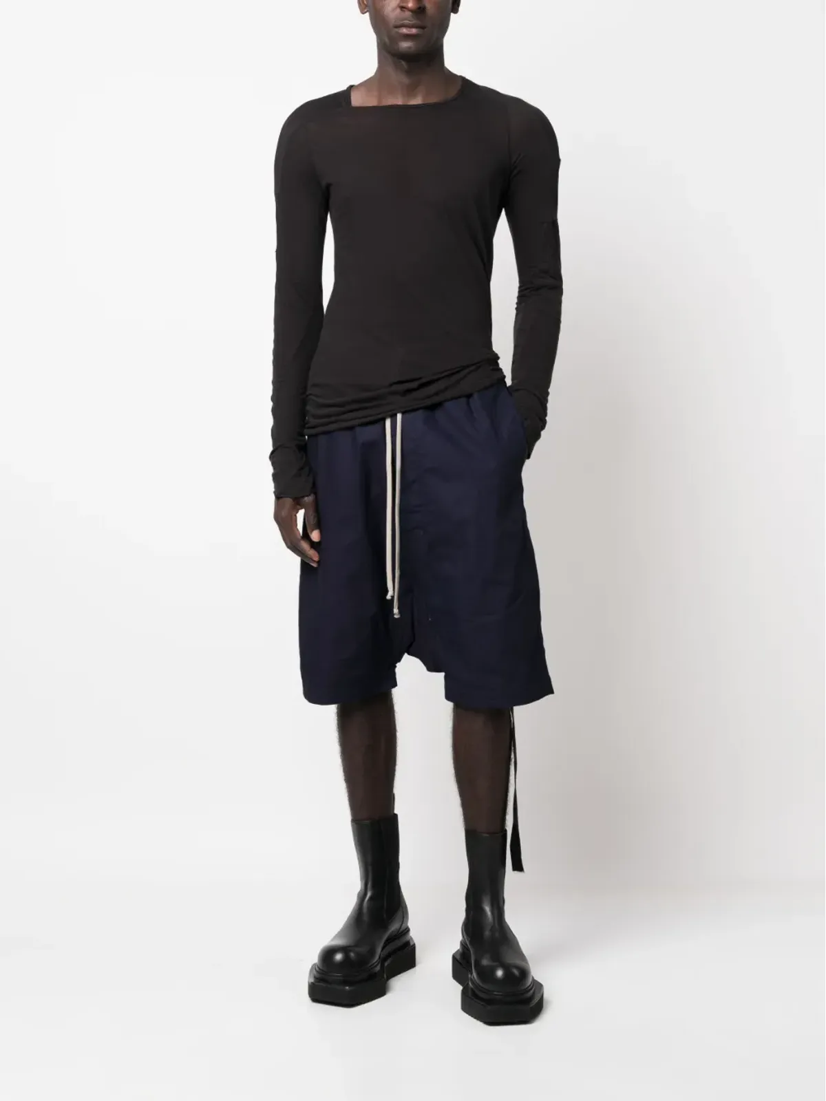Rick Owens DRKSHDW リック・オーウェンズ DRKSHDW Rick's Bela コットンショーツ - 画像2