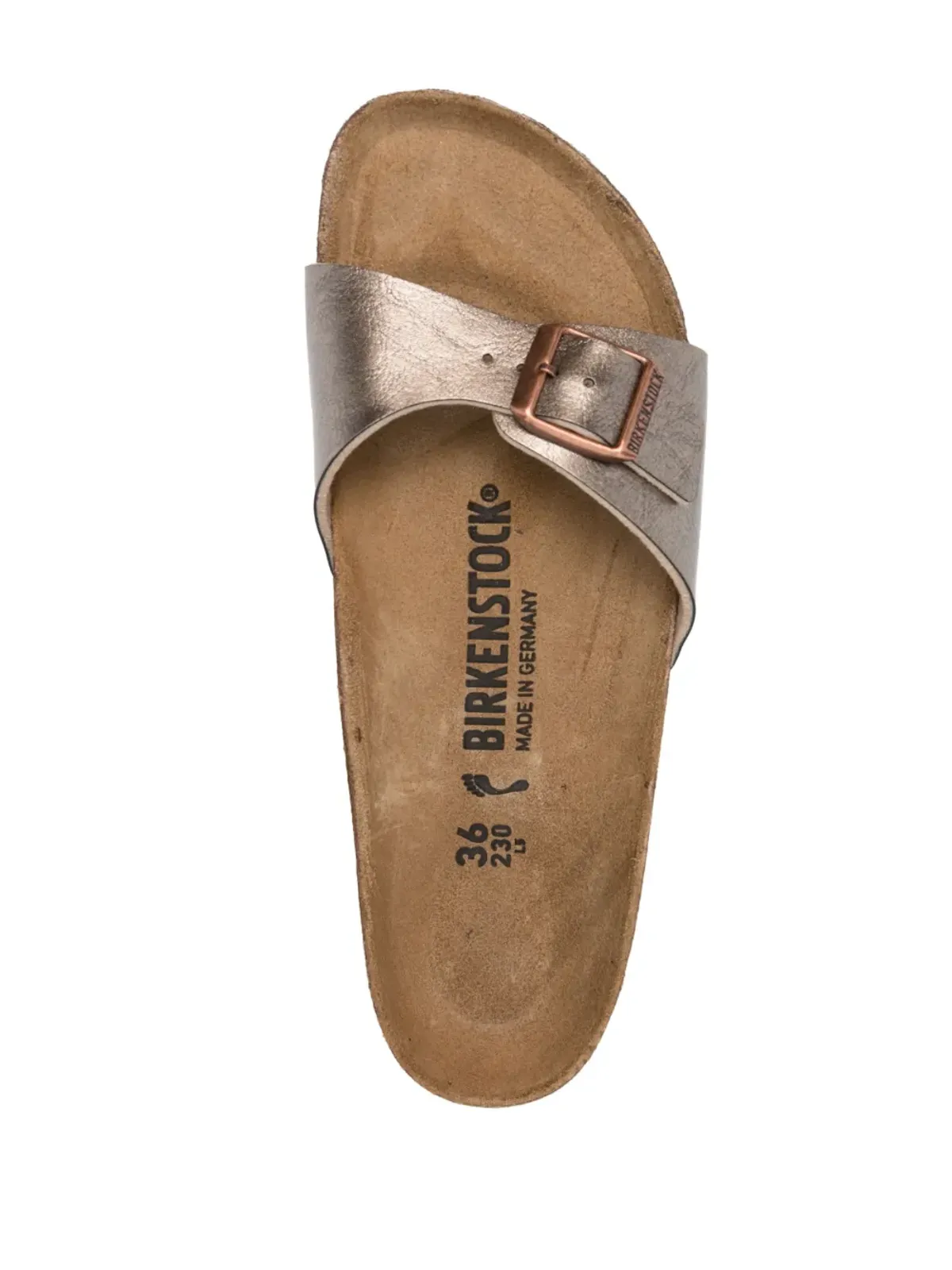Birkenstock Madrid メタリックエフェクト レザー サンダル - グレー - 画像4
