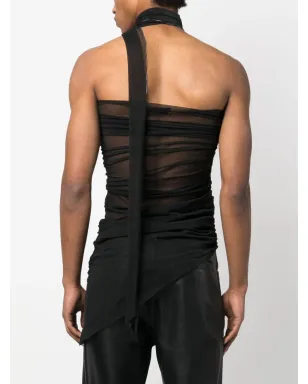 Ludovic de Saint Sernin シアー アシンメトリック ホルターネックトップ - サムネイル5