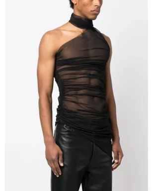 Ludovic de Saint Sernin シアー アシンメトリック ホルターネックトップ - サムネイル4