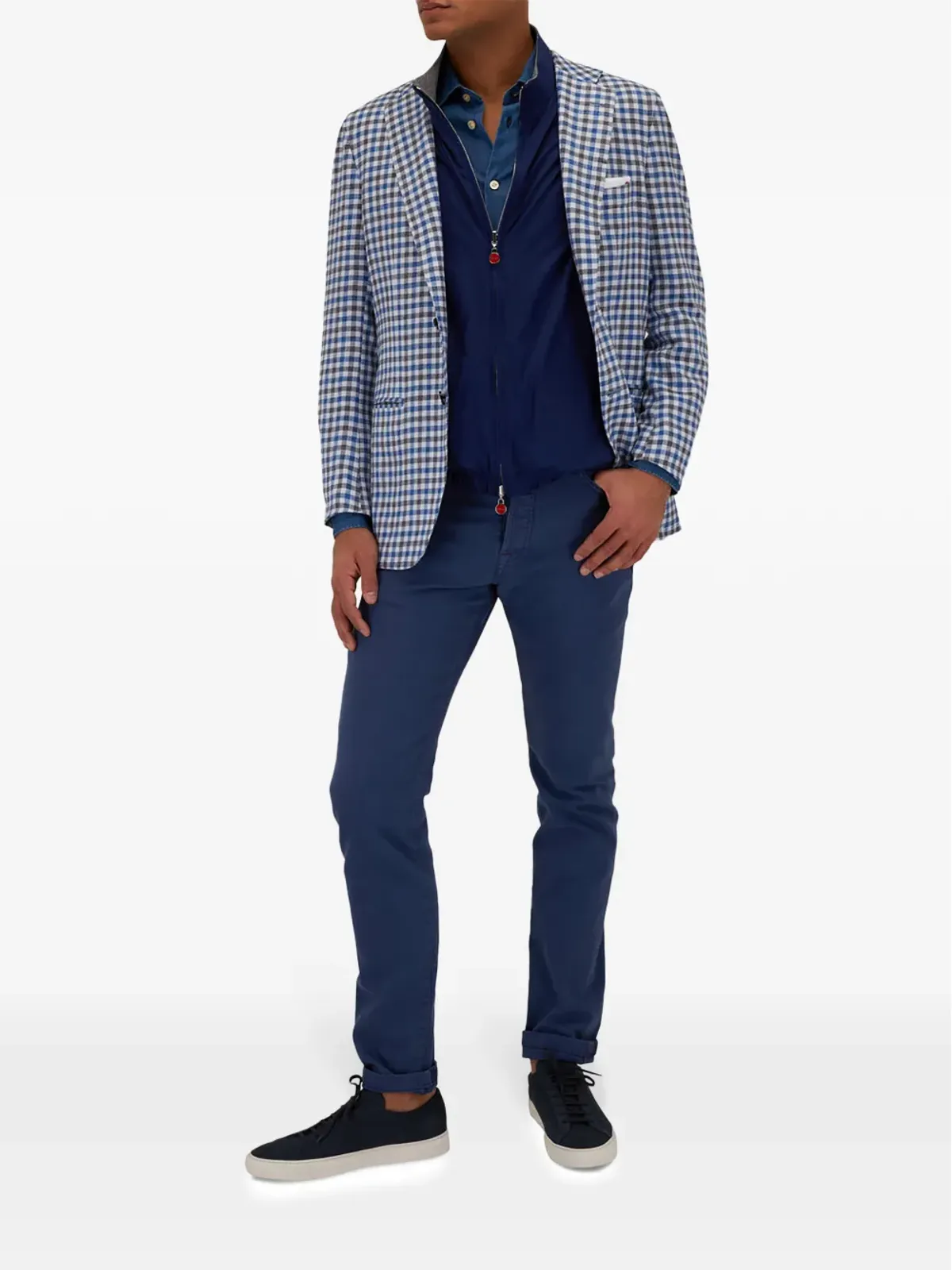 Kiton button-fastening denim shirt - Blue - 画像2