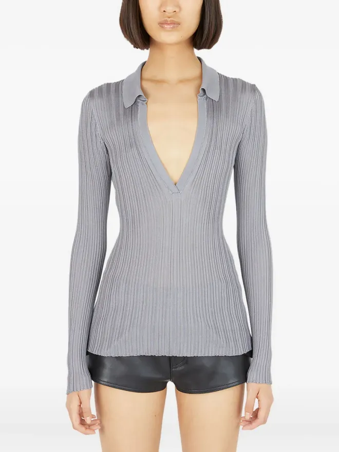 Durazzi Milano Durazzi Milano リブ編みポロネックトップの商品画像