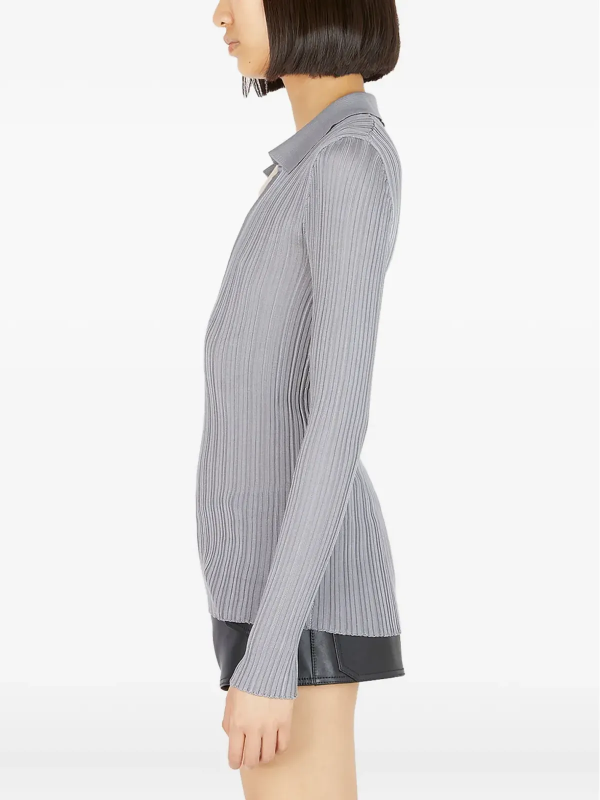 Durazzi Milano リブ編みポロネックトップ - 画像3
