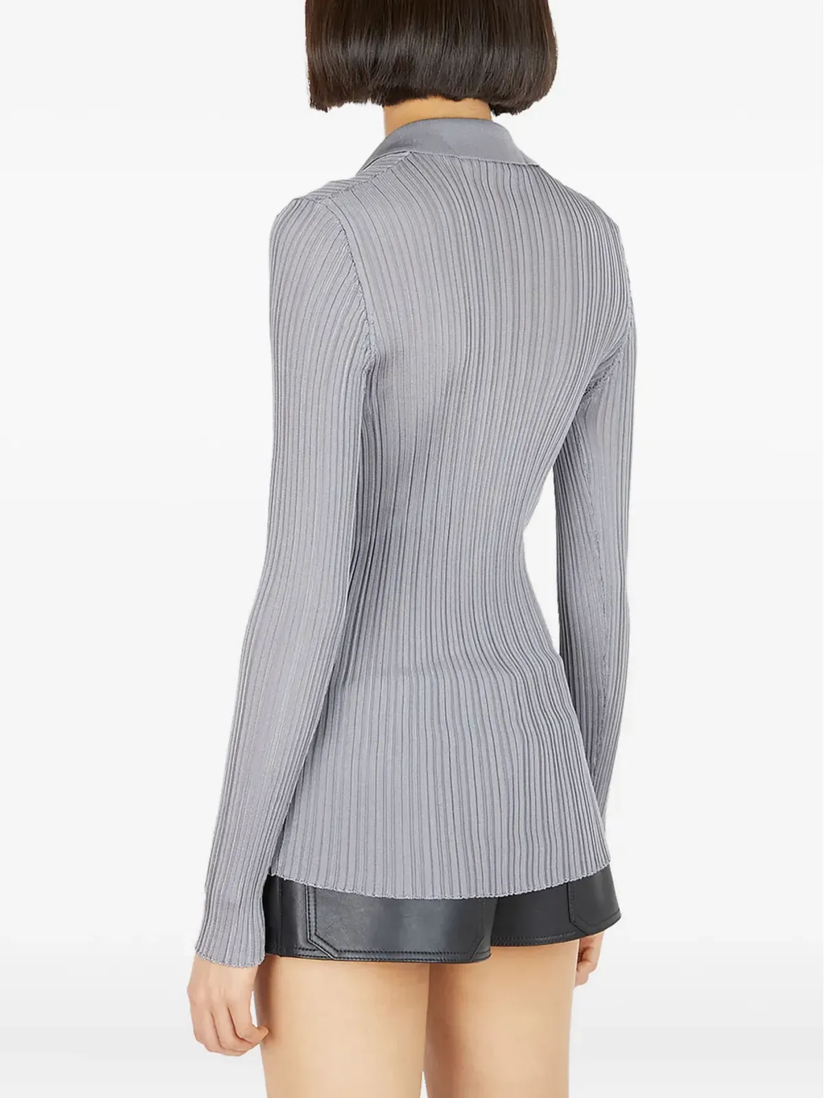 Durazzi Milano リブ編みポロネックトップ - 画像4