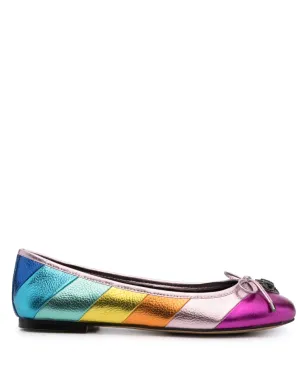 Kurt Geiger London Esme メタリックエフェクト バレリーナ - サムネイル1