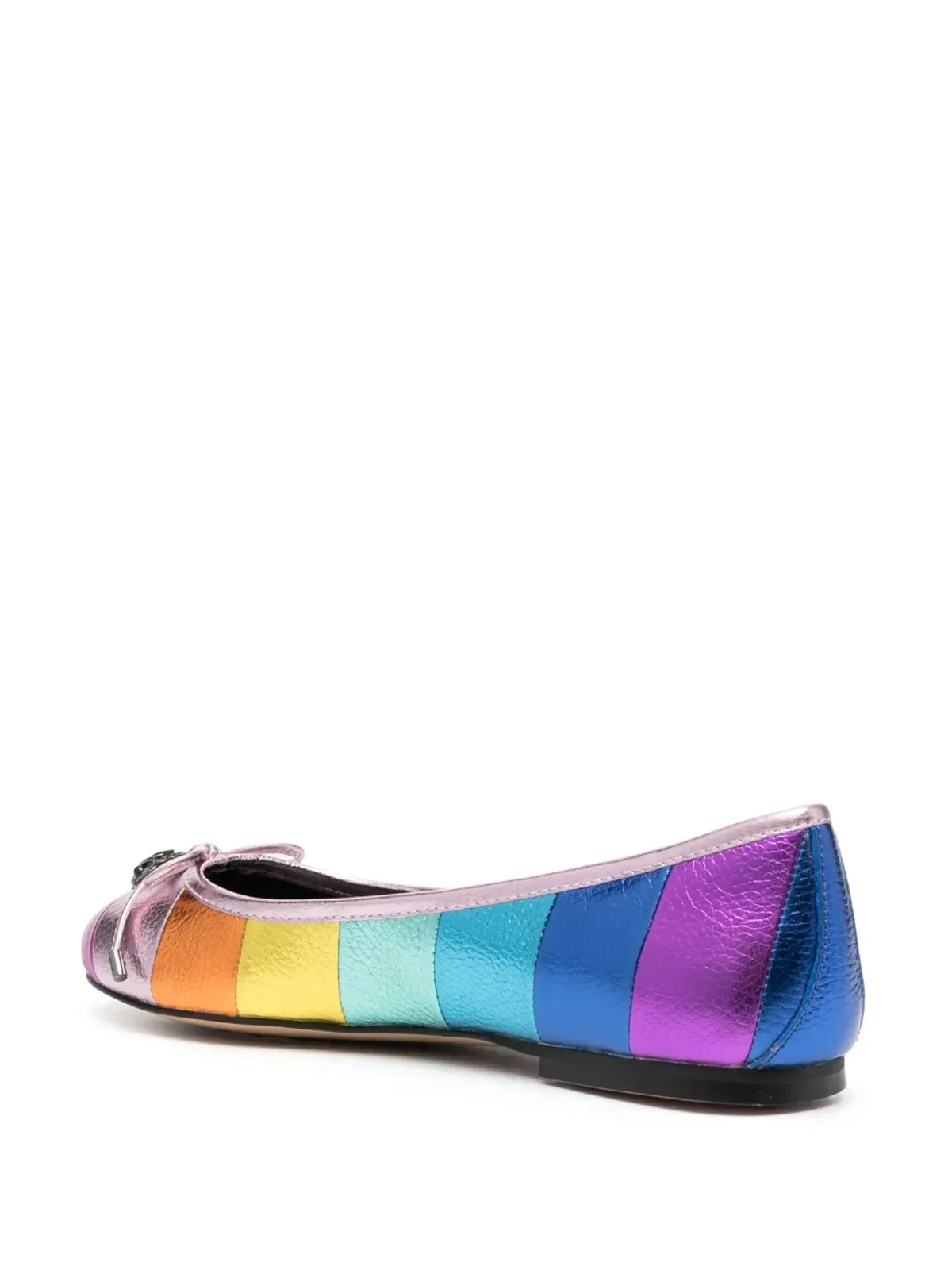 Kurt Geiger London Esme メタリックエフェクト バレリーナ - 画像3
