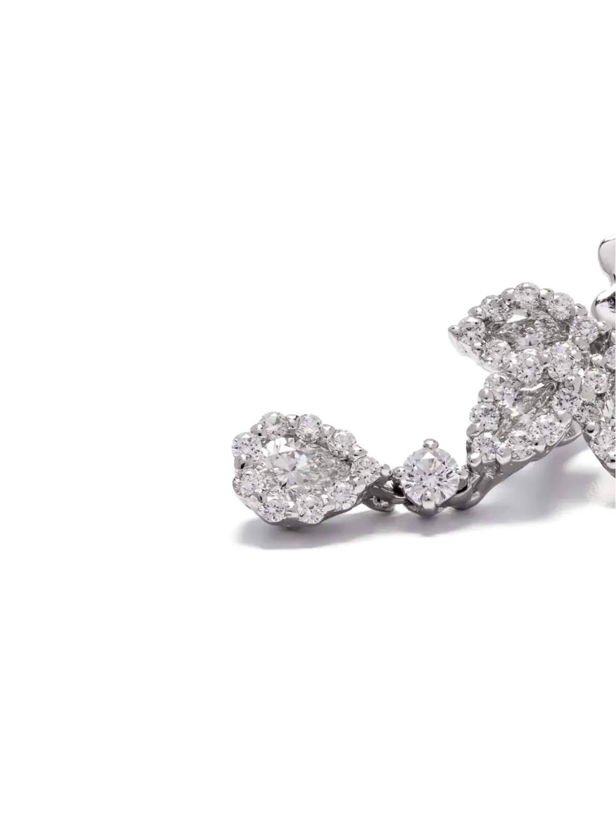 Yeprem 18kt ホワイトゴールド ダイヤモンド ドロップ イヤリング - 画像3