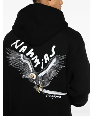 Nahmias x Kodak Vulture ロゴプリント フード付きパーカー - ブラック - サムネイル5