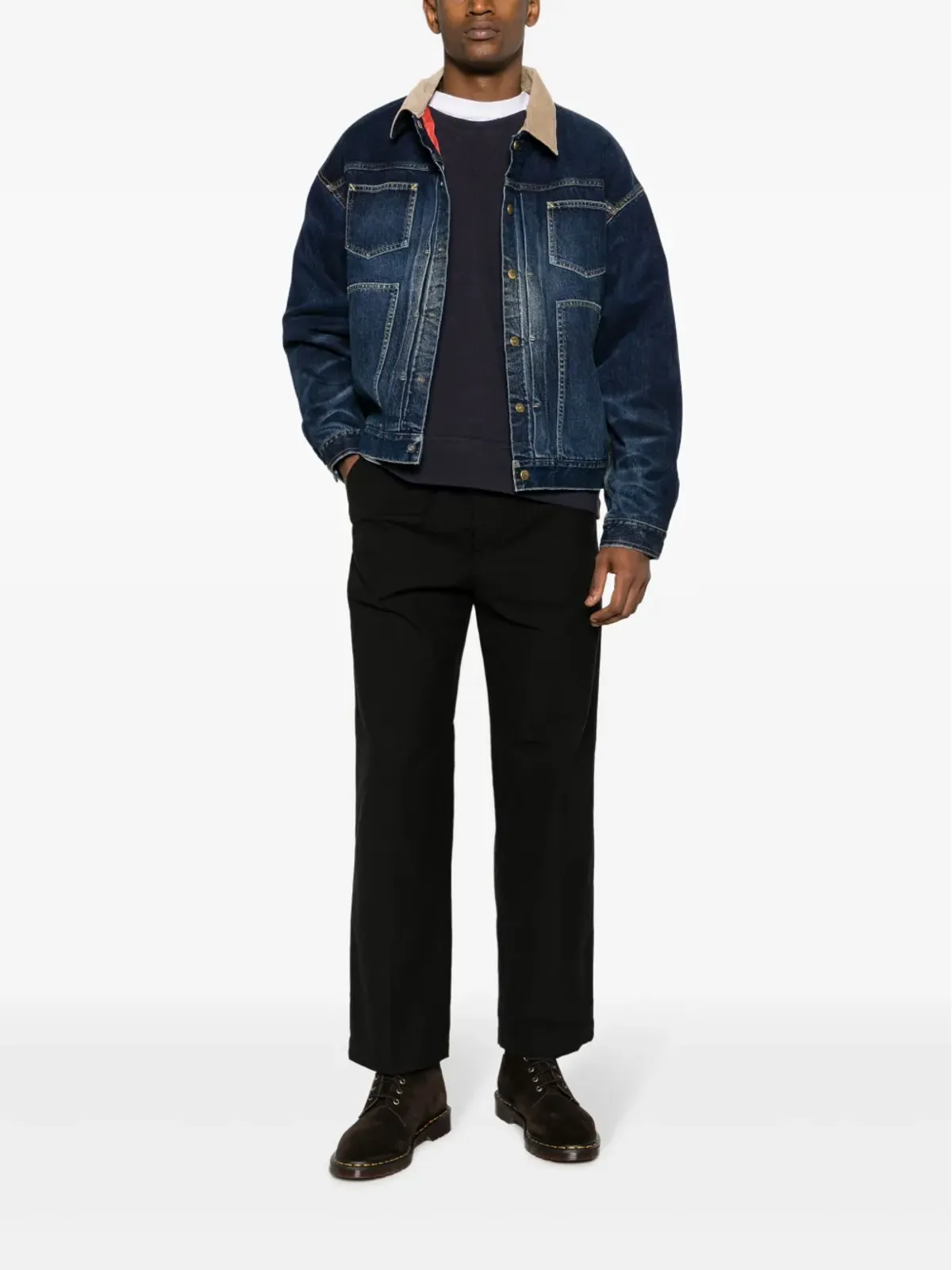 visvim ボタン留めコットンチノパンツ - 画像2