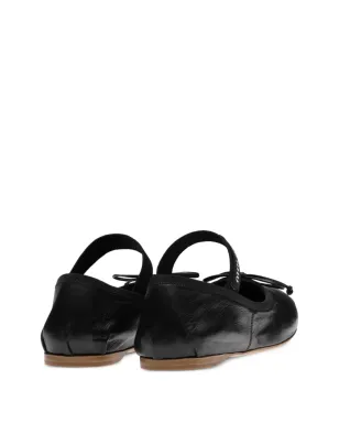 Miu Miu ロゴパッチ バレリーナシューズ - サムネイル3