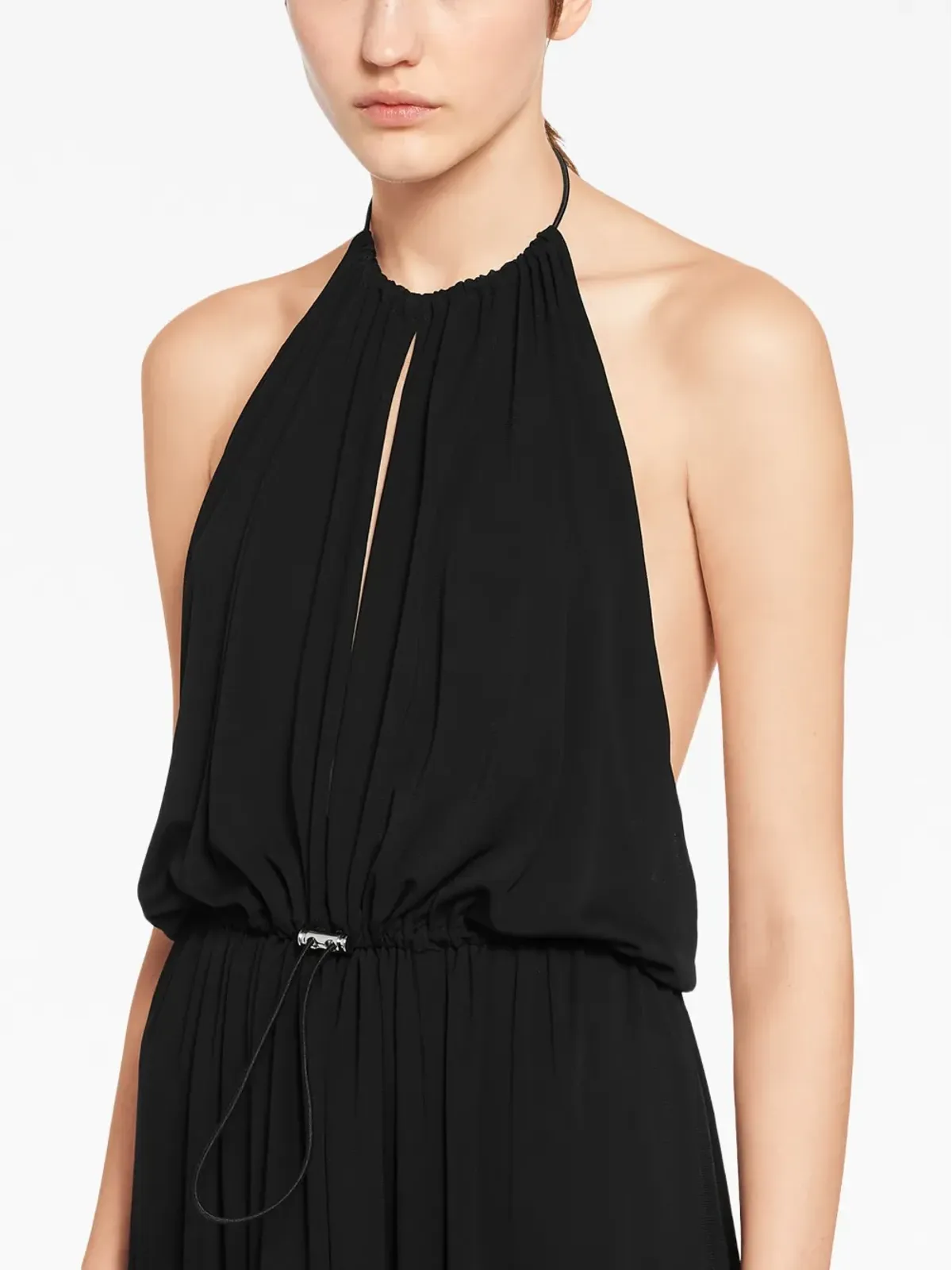 Miu Miu Organzine halterneck dress - Black - 画像5