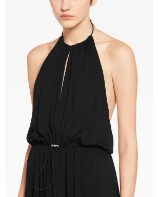 Miu Miu Organzine halterneck dress - Black - サムネイル5