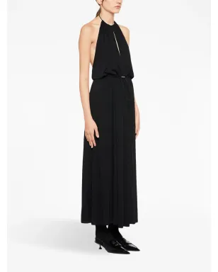 Miu Miu Organzine halterneck dress - Black - サムネイル3