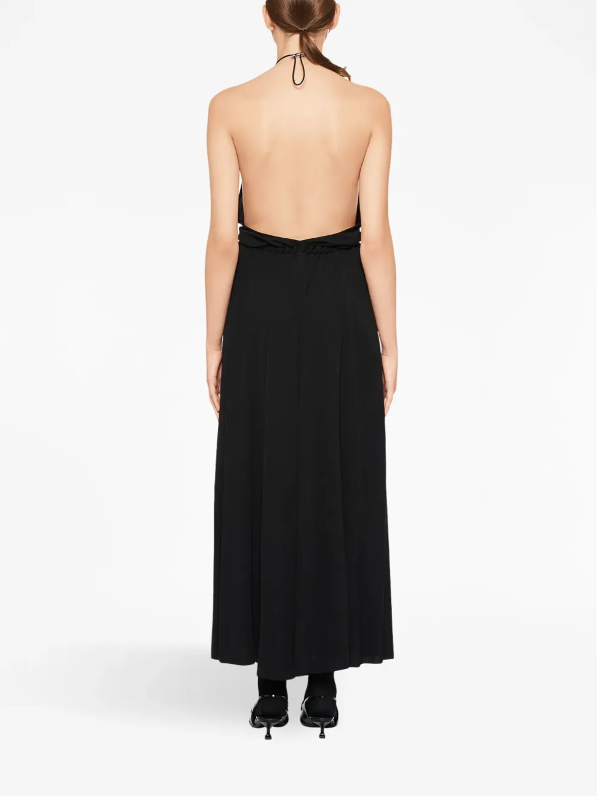 Miu Miu Organzine halterneck dress - Black - 画像4