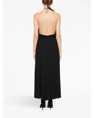 Miu Miu Organzine halterneck dress - Black - サムネイル4