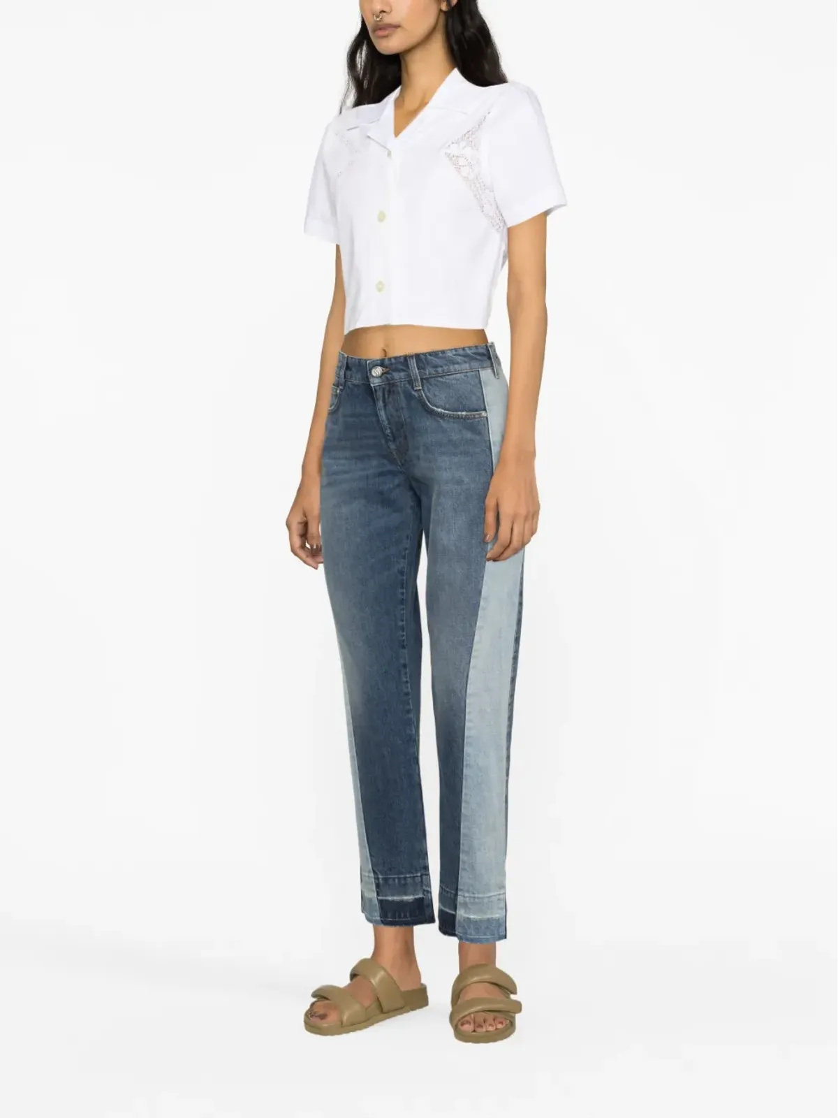Stella McCartney カラー ブロック ストレートジーンズ - 画像2