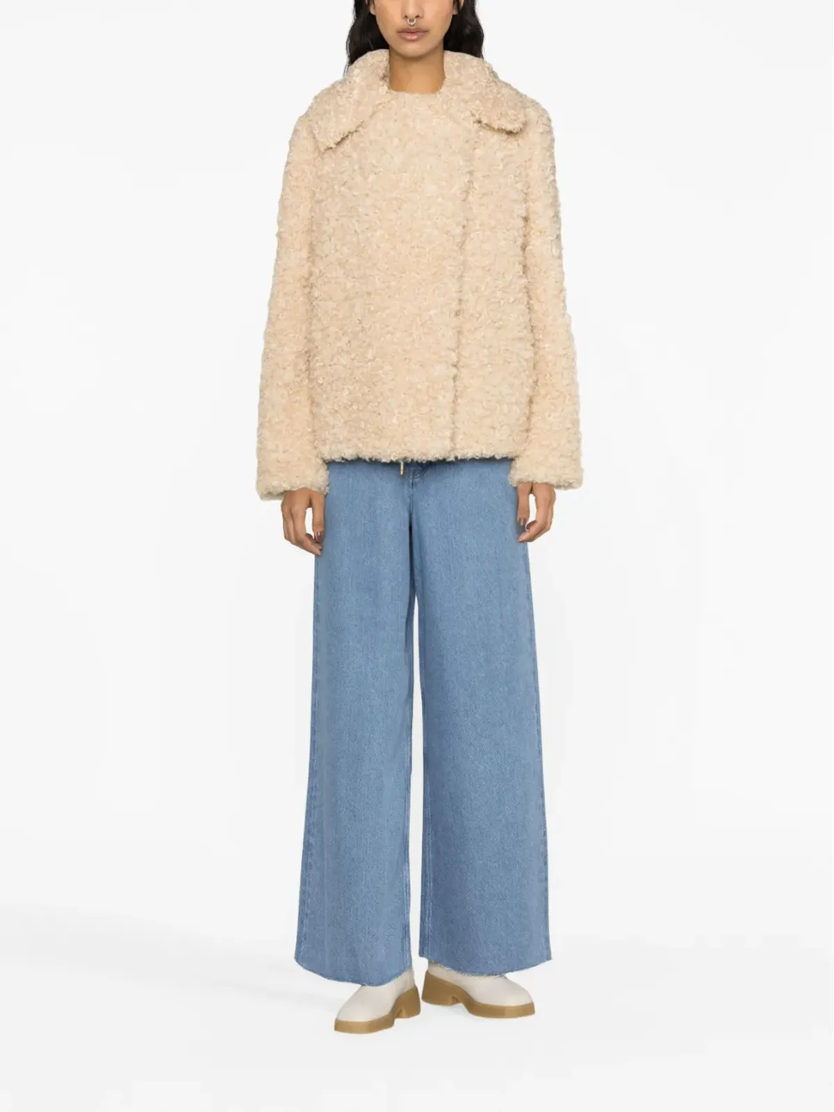 Stella McCartney テディファー風デザイン オーバーサイズコート - 画像2